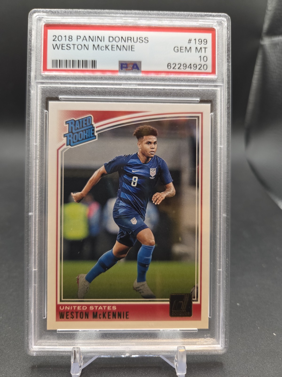 2018-19 Panini Donruss Rated Rookie Weston McKennie #199 (RC)