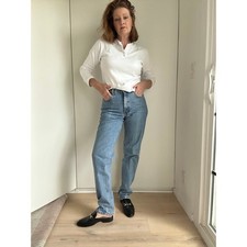 90s Calvin Klein Jeans Stone Light Wash W 28 High Rise Straight Leg Mom Jean USA