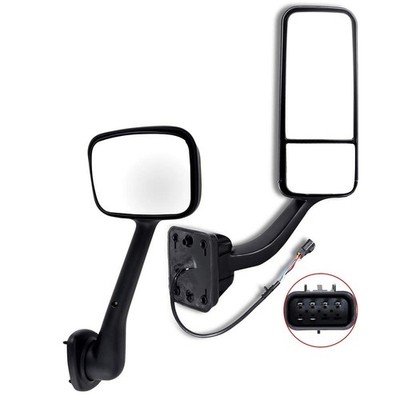 2PCS Right Side Hood Mirrors Upper Power Lower Manual Folding 2008-2013 Cascadia