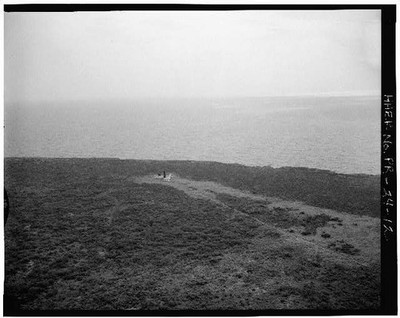 12. AERIAL VIEW LOOKING EAST - Isla de Mona Light, Mona Island, Cabo Rojo, Cabo
