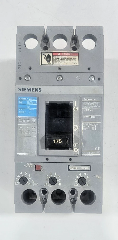 SIEMENS FFC3M175 Used Working Power Distribution Circuit Breaker