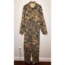 Mossy Oak Camouflage Camo Hunting Oak Leaves Outdoors Coveralls Jumpsuit L 38x33