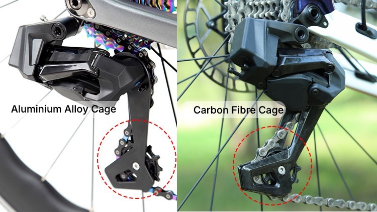 EDS TX aluminum alloy vs carbon fiber derailleur cage