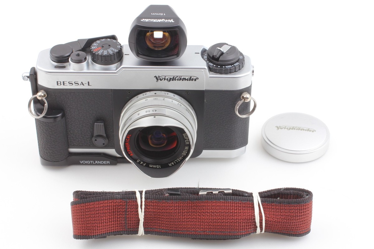 N MINT++ w/ Grip] Voigtlander Bessa L Silver Wide Heliar 15mm f