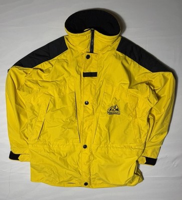 MARMOT GORE-TEX Men s Size L Ski Jacket Full Zip Parka Yellow/Black