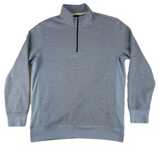 Dunning Golf 1/4 Quarter Zip Mock Neck Men’s Large Pullover Long Sleeve Blue