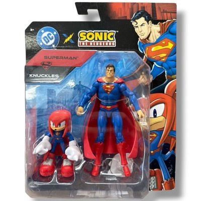 DC x Sonic the Hedgehog Superman & Knuckles Action Figure Jakks Crossover NIP