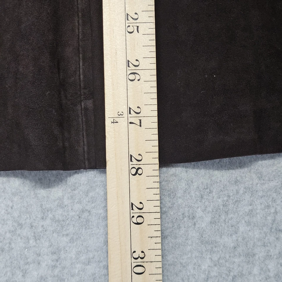 Falda Eileen Fisher Gamuza Cabra Marrón Chocolate Forrada Grande Foto 4 de 4