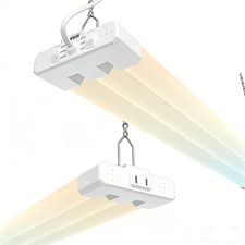 2-PACK LED UTILITY SHOP LIGHT FIXTURES 4FT 30W 40W 50W DIMMABLE 6500K FOR GARAGE
