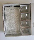VINTAGE Anchor Hocking Anchorglass Serva-Snack Set - 8 Piece in Original Box
