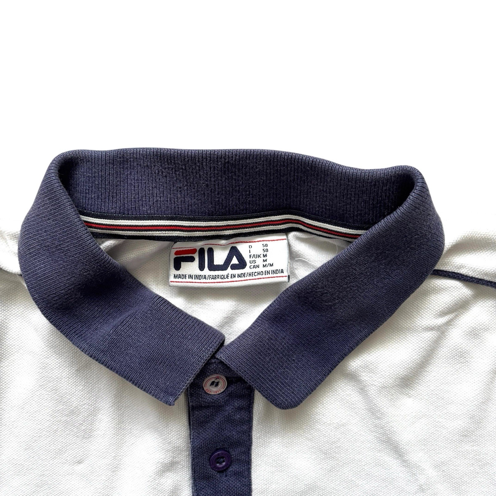 Vintage 90s Fila Polo T-Shirt Retro Indie Casuals Terraces Medium 38" Chest image 3