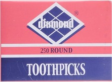Toothpicks, Round Natural Wooden Bamboo Tooth Picks For Teeth, 2 pack x250 Count