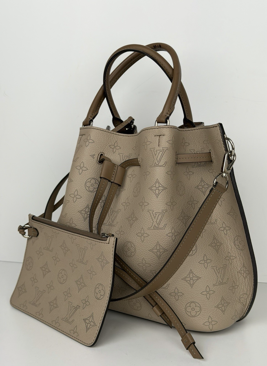 Louis Vuitton Girolata Handbag in Galet Mahina Leather with Pouch