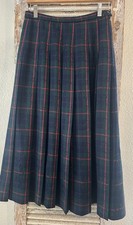 B13 Vintage Pendleton Maxi Skirt Size 8 Plaid Floral Pleated Wool