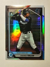 Andres Valor 2024 1st Bowman Chrome #BCP-196 Prospect REFRACTOR 314/499 RC D6