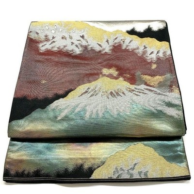 4457# Japanese Vintage Fukuro Obi Belt Kimono Fabric Silk