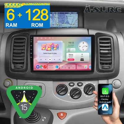 6+128GB Autoradio Für Renault Trafic II OPEL Vivaro A Android 15 GPS CarPlay RDS