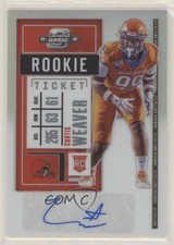 2020 Panini Contenders Optic Rookie Ticket Silver Prizm Curtis Weaver Auto 00jz