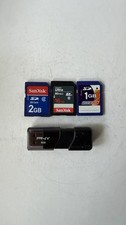 SD Card Lot 3 Cards & 1 USB Flash Drive Various Brands