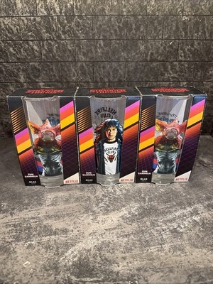 Stranger Things Gläser Set   3er Pack (Eddie Munson / Hellfire Club & Demogorgon