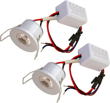 2Pack 1W Mini Spotlights Indoor Recessed Ceiling Showcase Display Under-Cabinet