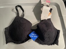 BNWT - Maidenform Bra 36D Black Lace Lined Underwire Adjustable - 7999 New w/tag