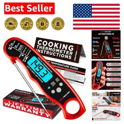 Instant Read Digital Meat Thermometer   Accurate & Waterproof Cooking Tool