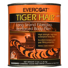 Fibre Glass Evercoat Tiger Hair 101189 Long Strand Fiber Reinforced Filler 1 Qt Fibre Glass Evercoat Tiger Hair 101189 Long Strand Fiber Reinforced Filler 1 Qt