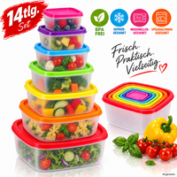 Gefrierdosen Set 14-Tlg Frischhaltedosen Vorratsdosen Aufbewahrungsdosen Dosen