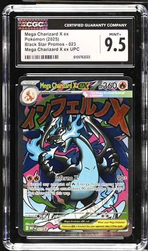 2025 Pokemon Black Star Promos Mega Charizard X ex CGC 9.5 #023