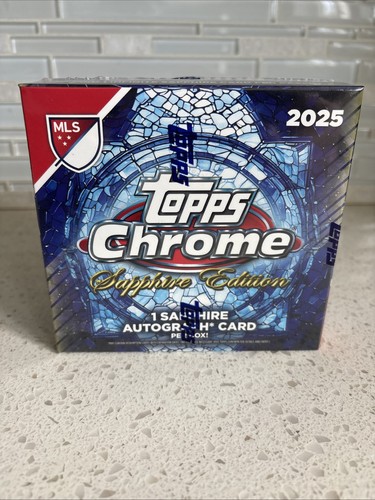 2025 Topps Chrome Sapphire Edition MLS Soccer Hobby Box BRAND NEW FACTORY SEALED