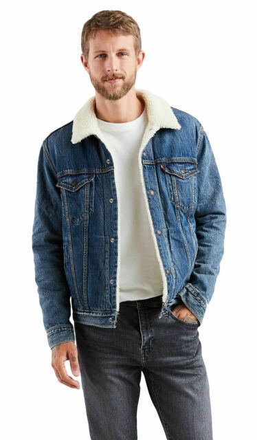 denim sherpa mens jacket