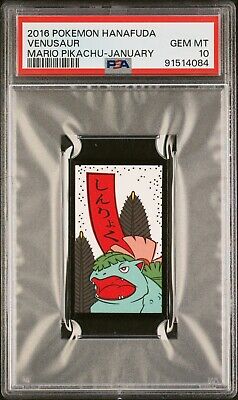Pokemon Venusaur January Mario Pikachu Hanafuda 2016 PSA 10 Pokemon Venusaur January Mario Pikachu Hanafuda 2016 PSA 10