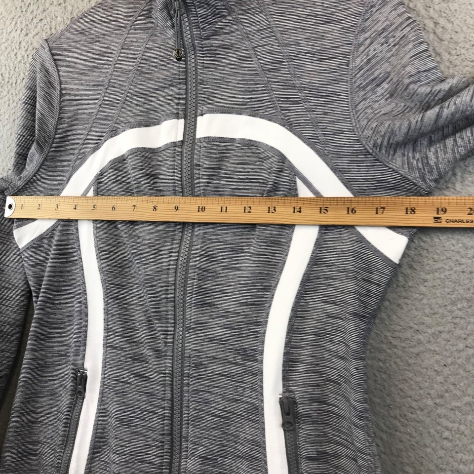 Lululemon Define Jacket Size 10 Gray/White Full Zip Activewear eBay