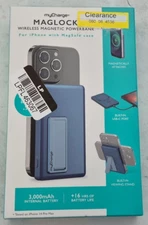 MyCharge Maglock 3k 3000mAh/12W Wireless Charger + USB-C Power Bank - Blue