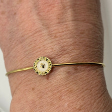 Ted Baker logo cuff bangle gold tone metal Bracelet costume jewellery