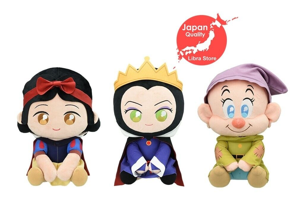 RARE Disney Snow White Tear eyes Plush doll 2024 Set of 3