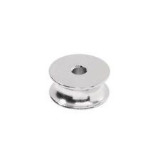 Poulie à Câble Palier Lisse 8 MM, Laiton Nickelé