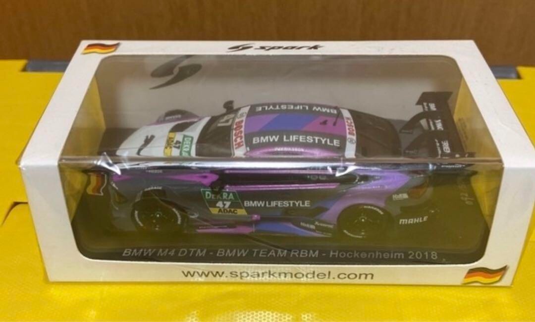 Spark 1/43 M4 DTM BMW TEAM RBM Hockenheim 2018 Model Car for sale 