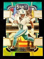2023 Panini Select TYREEK HILL Green and Yellow Prizm Die-Cut SP