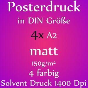 Plakat Din Mit Solvent Druck 1400 Dpi 4 X Poster