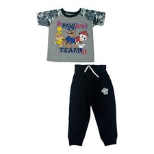 Paw Patrol Boys Grey  Black Two-Piece Jogger Pant Set Size 2T 3T 4T 4 5 6 7