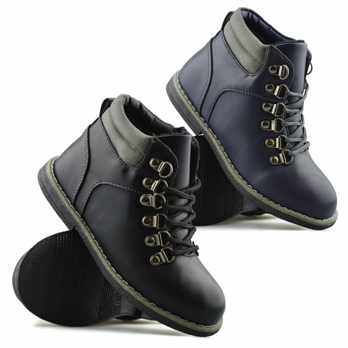 Kids black walking boots top