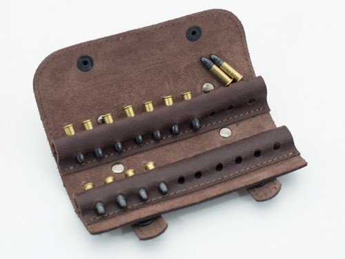 Cartridge case for small caliber leather - hunting gift. Leather pouch - Picture 12 of 14