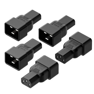 5pack Iec 320 C13 To C20 Ac Adapter Iec 15a To 10a16a To 10a Ac Converterc20 1