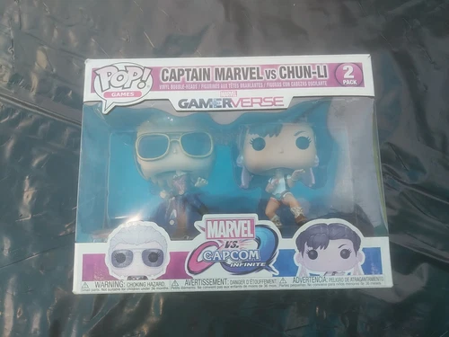 Funko Pop Marvel vs Capcom Captain Marvel vs Chun-Li Pop Vinyl 2 Pack ~ TRL7#16