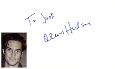 Oliver Hudson Signed Auto 3x5 Index Card Black Christmas