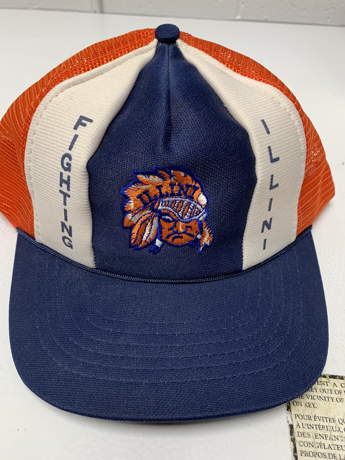 SOMBRERO LUCHA ILLINI SNAPBACK VINTAGE INDIO DE LA VIEJA ESCUELA -NCAA