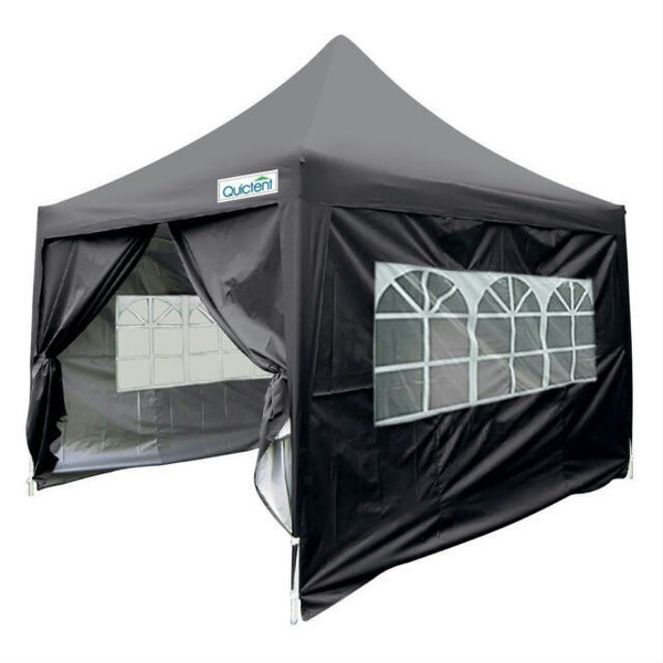 Quictent Waterproof 8x8 EZ Pop up Canopy Party Tent With Sides Roller