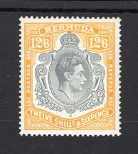 M4758 Bermuda 1947 SG120d - 12/6d grey & yellow on ordinary paper.